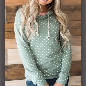 Green Polka Dot Hoodie Mindy Mae’s Market